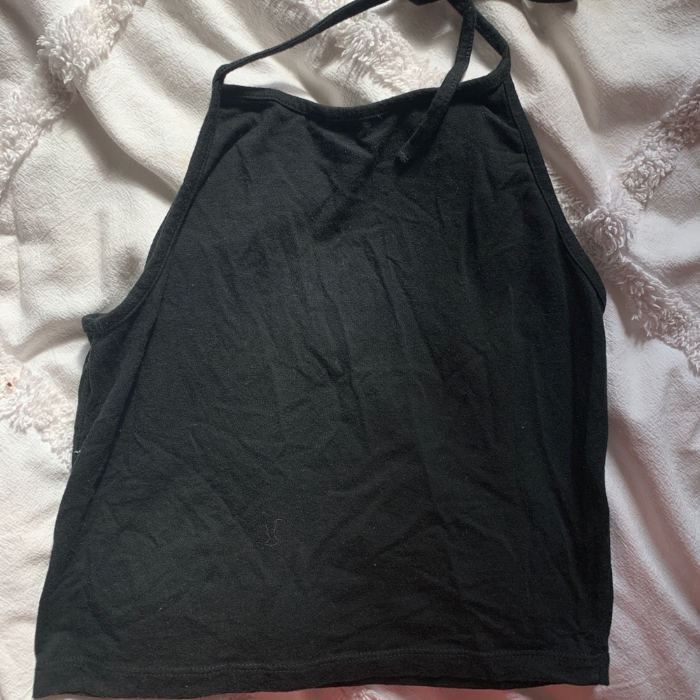 Brandy Melville - Black halter crop top